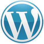 WordPress logo blue