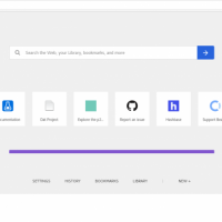 Beaker browser start page